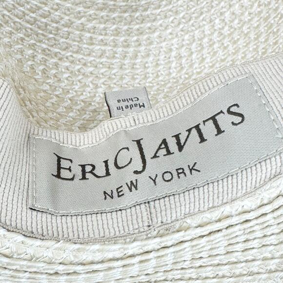 ERIC JAVITS Bella Squishee Sun Straw Hat Beige Cream One Size NWT - Picture 11 of 13